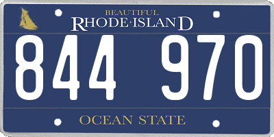RI license plate 844970