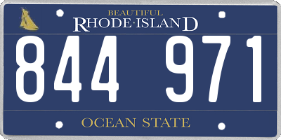 RI license plate 844971