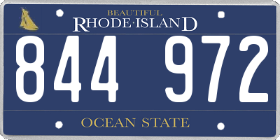 RI license plate 844972
