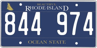 RI license plate 844974