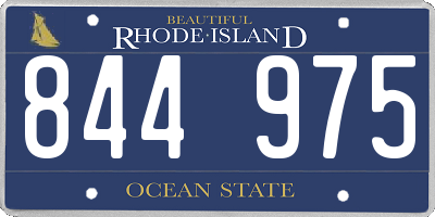 RI license plate 844975