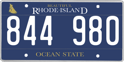 RI license plate 844980