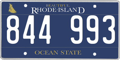 RI license plate 844993