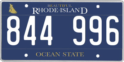 RI license plate 844996