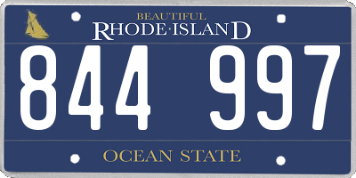 RI license plate 844997