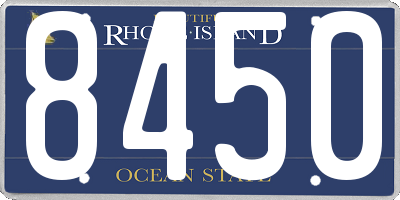 RI license plate 8450