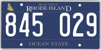 RI license plate 845029