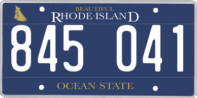 RI license plate 845041