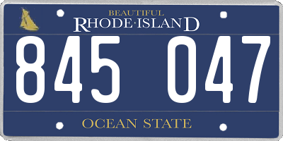 RI license plate 845047