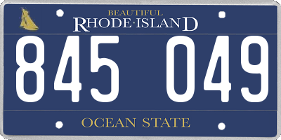 RI license plate 845049