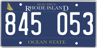 RI license plate 845053