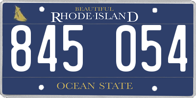 RI license plate 845054