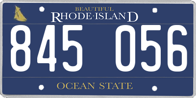 RI license plate 845056