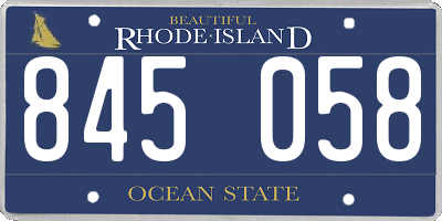 RI license plate 845058