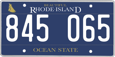 RI license plate 845065