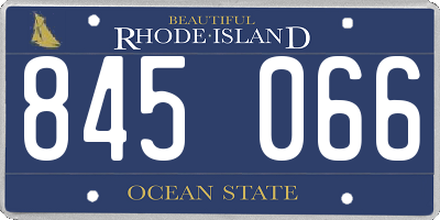 RI license plate 845066
