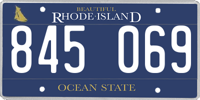 RI license plate 845069