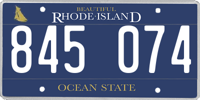 RI license plate 845074