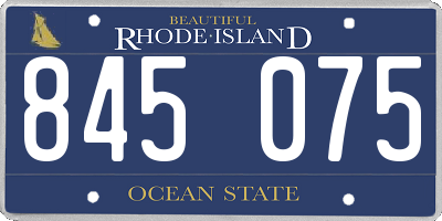 RI license plate 845075