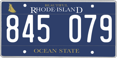 RI license plate 845079