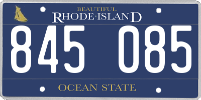 RI license plate 845085