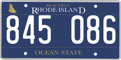 RI license plate 845086