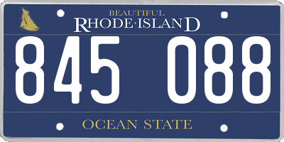 RI license plate 845088