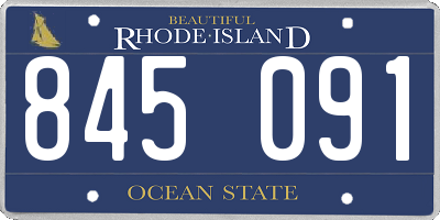 RI license plate 845091