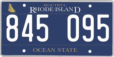 RI license plate 845095