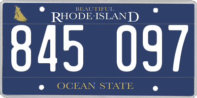 RI license plate 845097