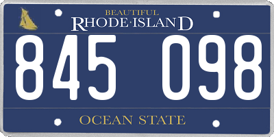 RI license plate 845098