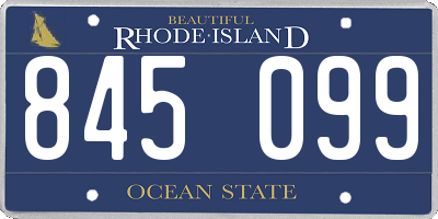RI license plate 845099