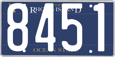 RI license plate 8451