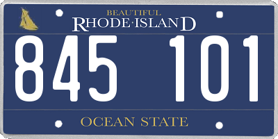 RI license plate 845101