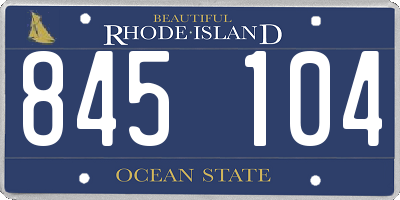 RI license plate 845104