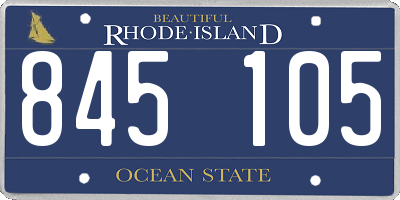 RI license plate 845105