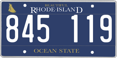 RI license plate 845119