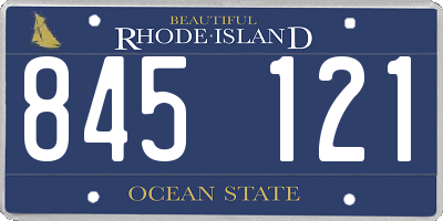 RI license plate 845121