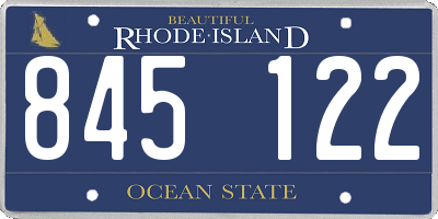 RI license plate 845122