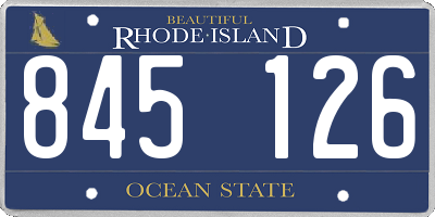 RI license plate 845126