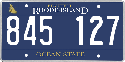 RI license plate 845127