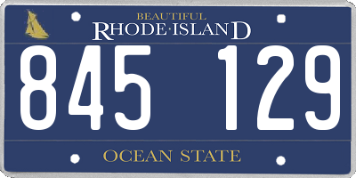 RI license plate 845129