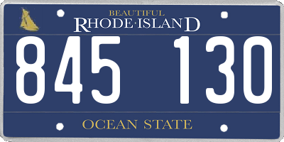 RI license plate 845130