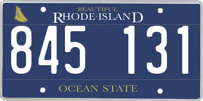 RI license plate 845131