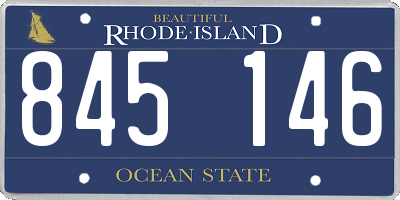 RI license plate 845146