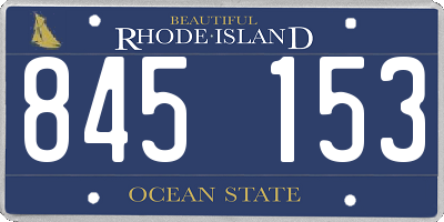 RI license plate 845153
