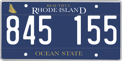 RI license plate 845155