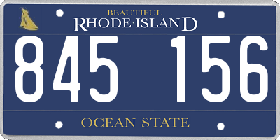 RI license plate 845156