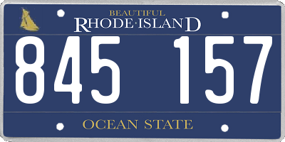 RI license plate 845157