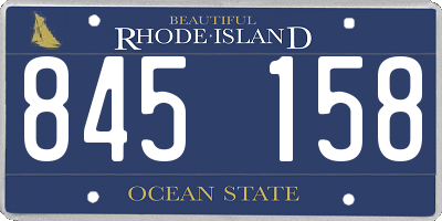 RI license plate 845158